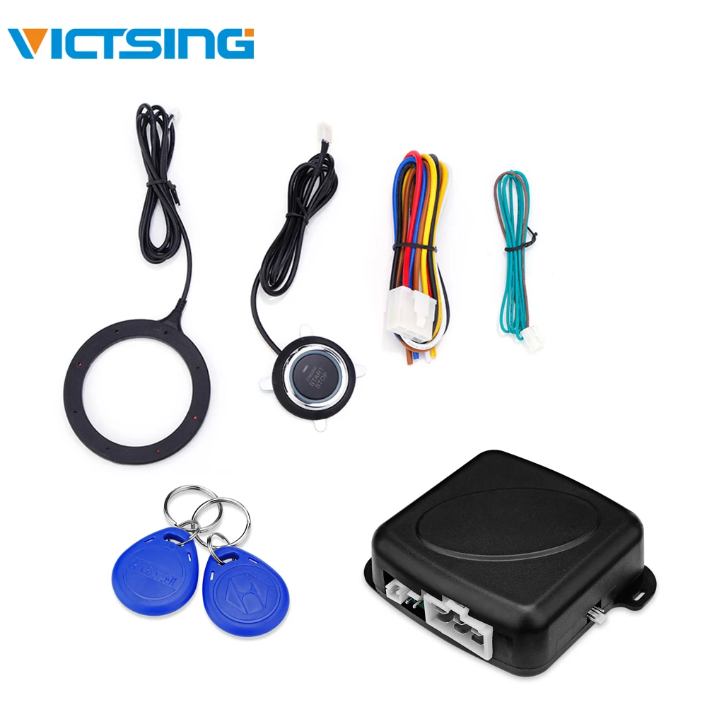 

VicTsing Car Anti-theft System Start Stop Button Engine Push Start Alarm Lock Systems Door Button RFID Lock Ignition Starter