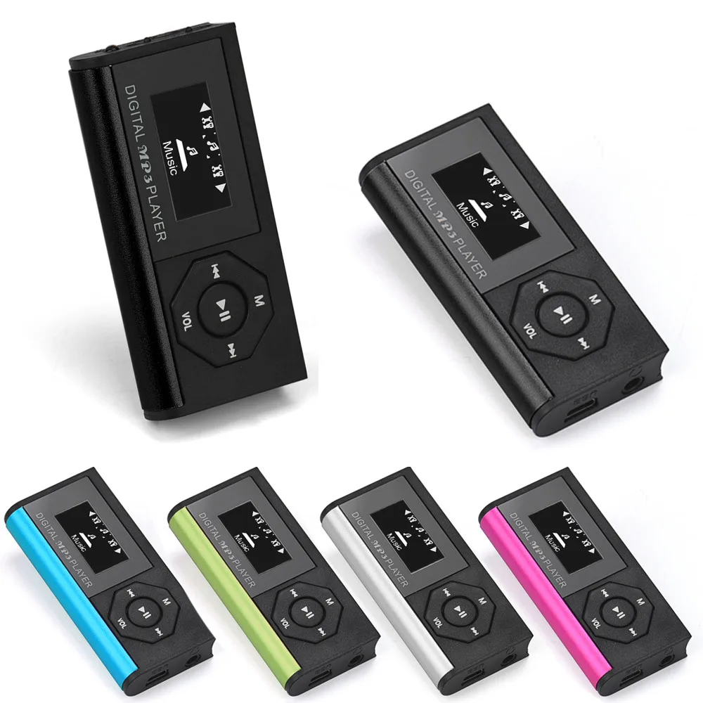 

Mini USB Flash MP3 Player LCD Screen Support 16GB TF Card Slot Digital Mini USB MP3 Music Media Kids Audio Sport Night Run