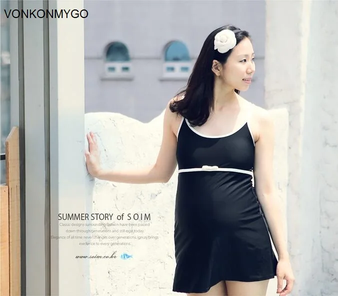 VONKONMYGO Maternity Swimwear Fertilizer Plus Size One Piece Swimsuits