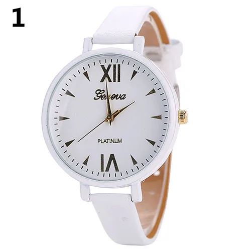 

Women's Roman Numerals Dial Slim Faux Leather Strap Casual Quartz Wrist Watch