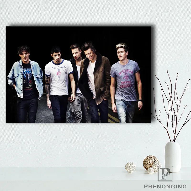 

Fashion Custom canvas print one direction poster cloth wall Silk Fabric poster Print@190414-H-07