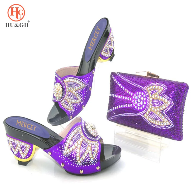 

2018 Italian Matching Shoes and Bag Set Purple Color Italian Shoes with Matching Bag Set Matching Shoes and Bag Set for Parties