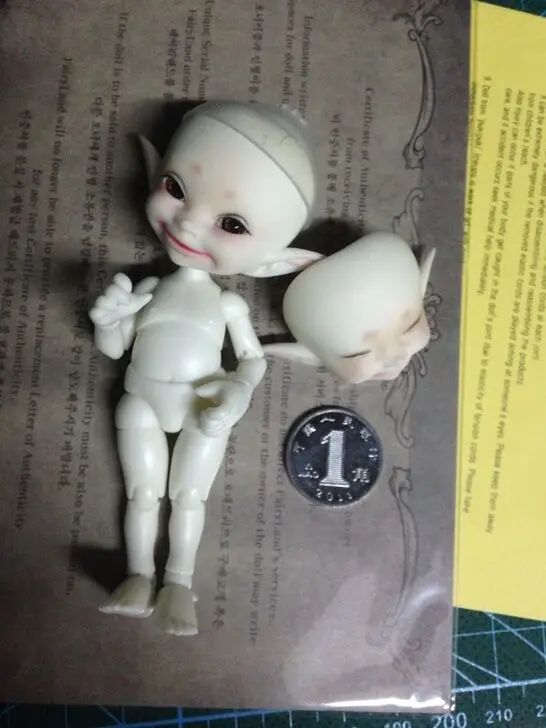 lingxiyiwa 1/12 soso bjd кукла два лица с глазами