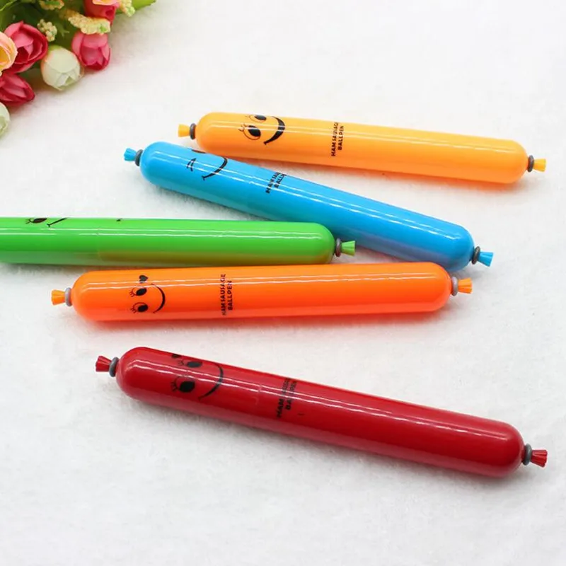 Cartoon Sausage Ballpoint Pen Writing Ball Point Pens Kids Children Party Gift wedding birthday | Дом и сад