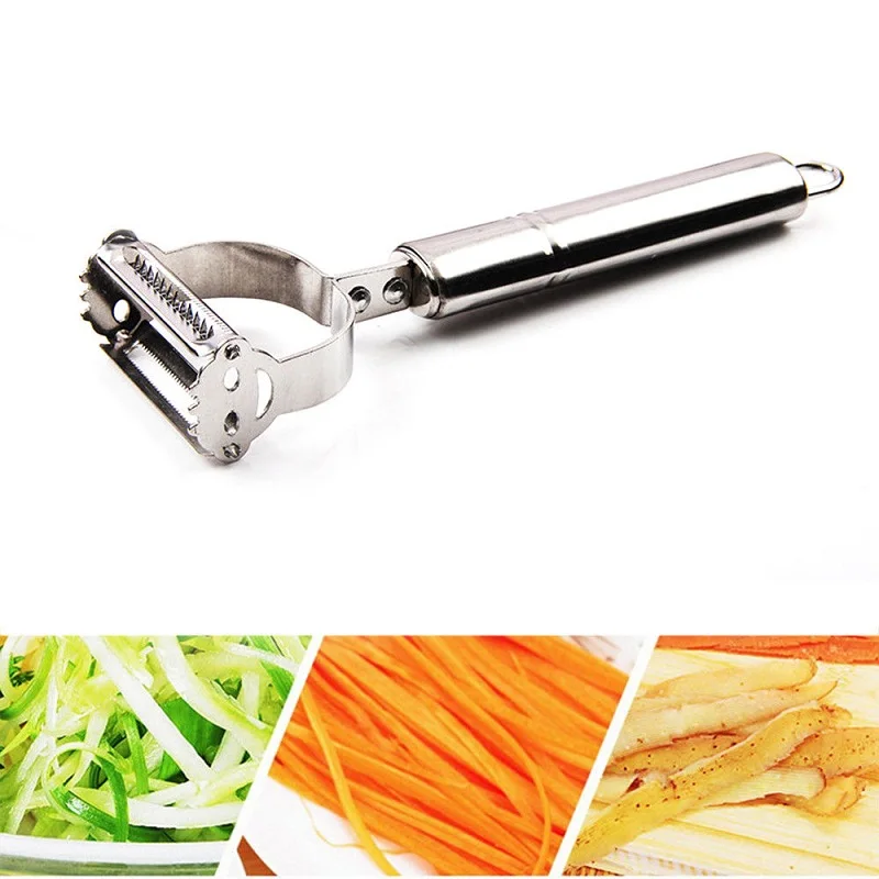 2 in1 Stainless Steel Potato Grater Julienne Peeler Kitchen Accessories Vegetables Peeler Double