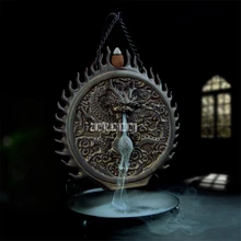 Горячий Творческий TZ16009 благовония горелка керамический обратный поток благовония горелка Дракон скульптуры конусная кадильница для дома благовония держатель