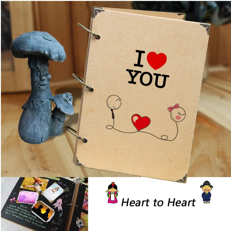 Retro Photo Album Love Creative Gift Loose-leaf Weeding Scrapbooking Travel Baby DIY Scrapbook Craft Handmade 10 Inch 5 Styles photo album