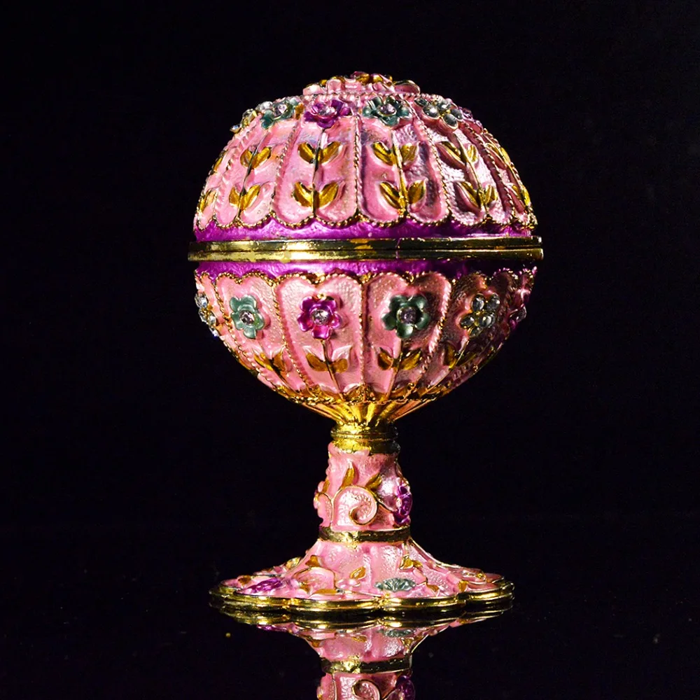QIFU металлическое розовое яйцо в стиле Faberge для свадебного украшения|Упаковка и