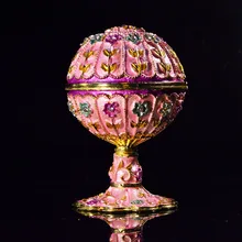 QIFU металлическое розовое яйцо в стиле Faberge для свадебного