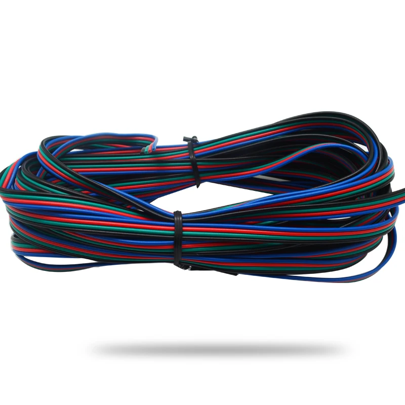 20 м 4pin RGB Соединительный кабель для светодиодной провода электрический провод-удлинитель аксессуары для освещения для RGB 3528 5050 5630 Светодиодная лента