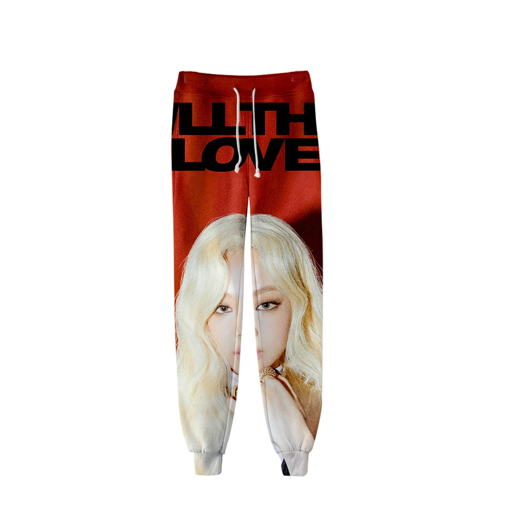Черные розовые JISOO JENNIE ROSE LISA K/LLTH/SLOVE спортивные штаны унисекс для ролевых игр повседневные штаны в стиле хип-хоп новая тонкая секция плюс