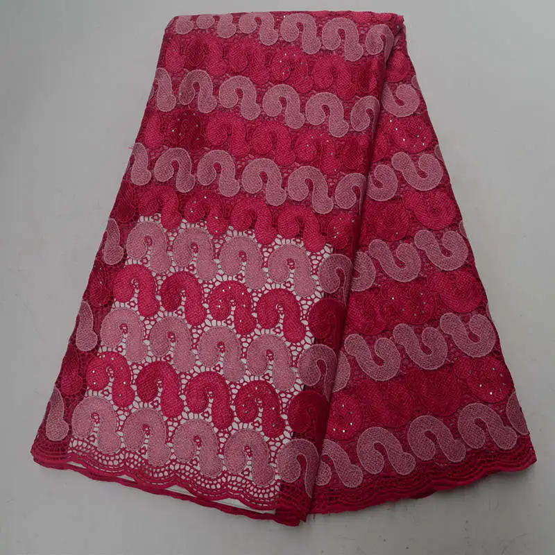 2 r High Quality African Guipure Cord Lace Nigeria Soluble Water Lace Fabric For Dress Wedding 5 Yards/Lot-J5 - Цвет: 2