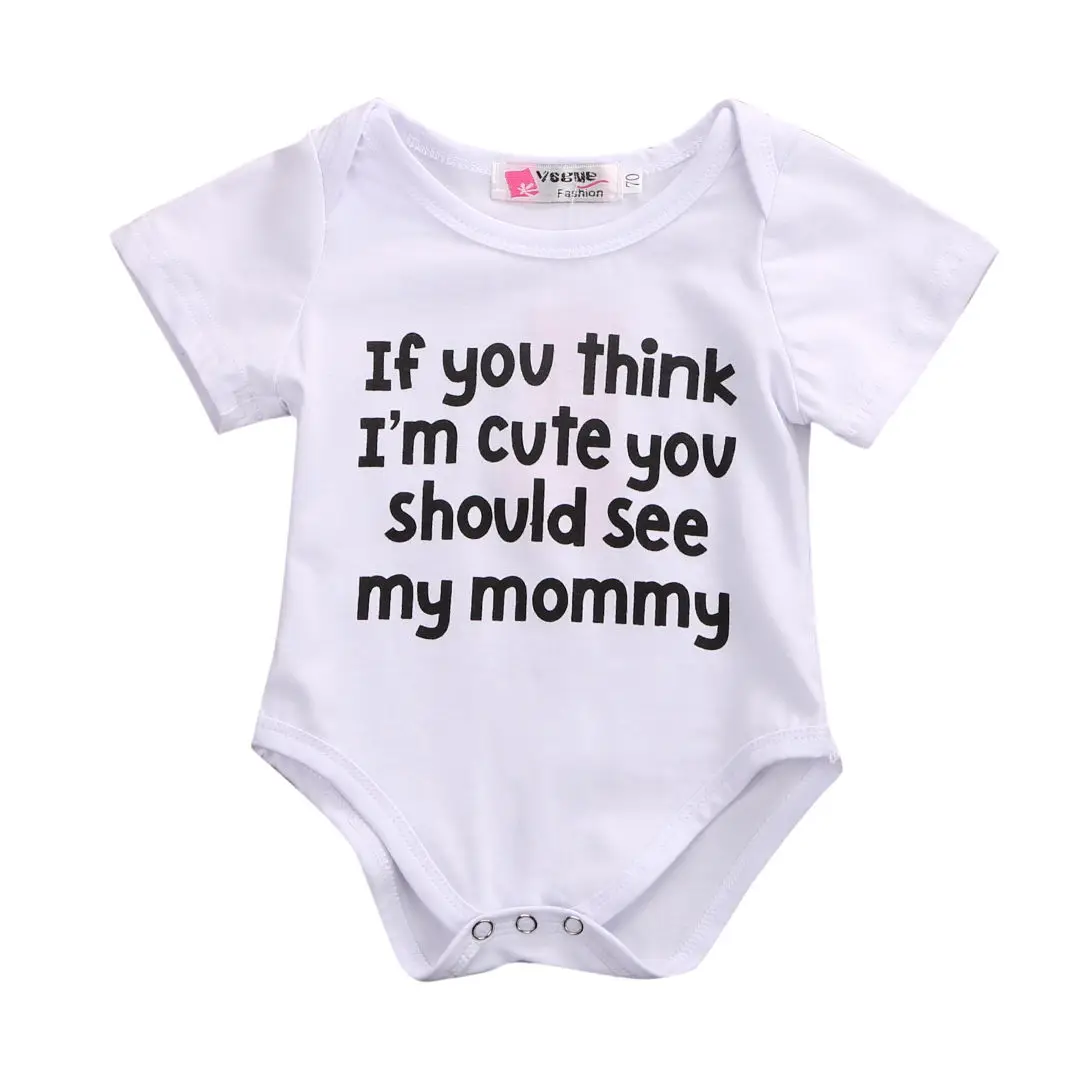 Необычный детский хлопковый комбинезон с коротким рукавом белая одежда для