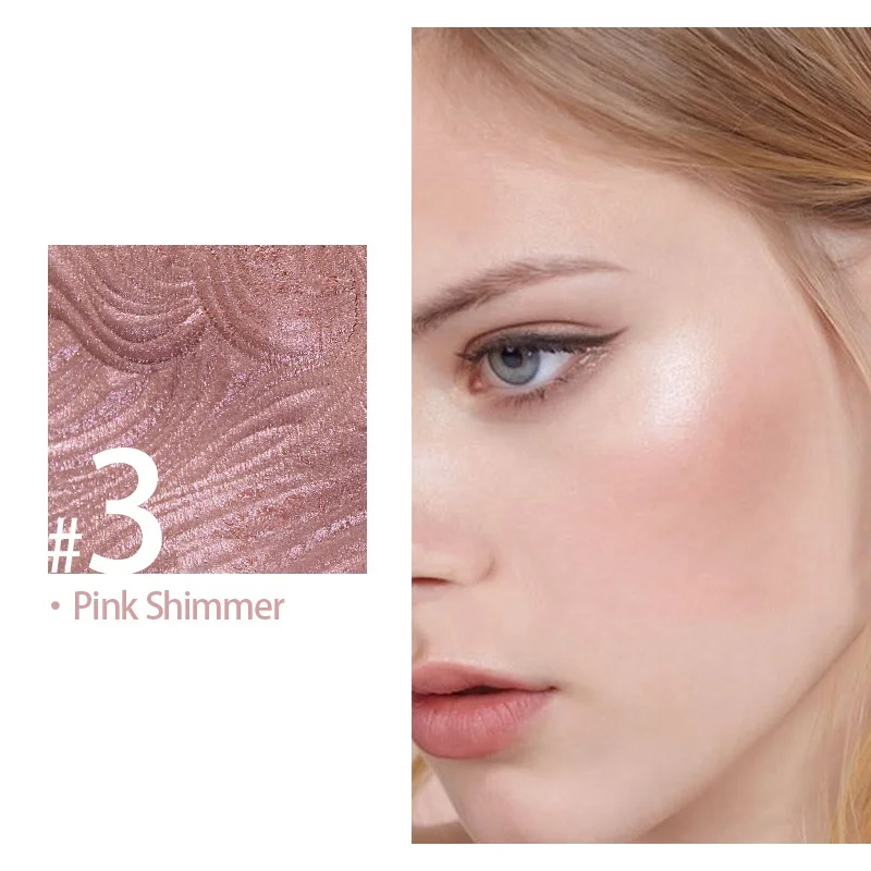 pink shimmer Долговечный бронзатор легко носить ярче 9 цветов на выбор хайлайтер - Цвет: pink shimmer