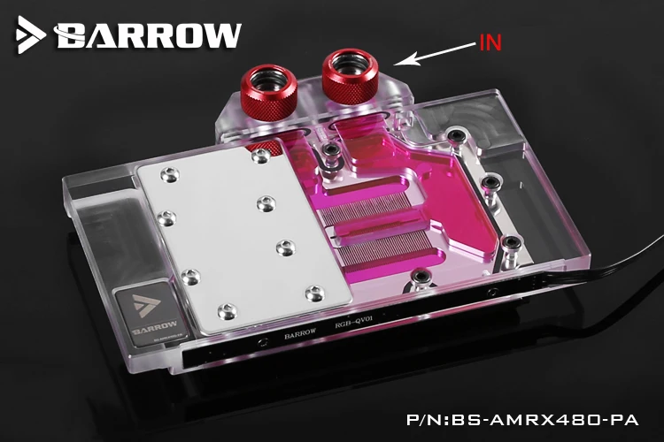 Графическая карта BARROW с полным покрытием используется для справки RX480|gpu radiator|gpu