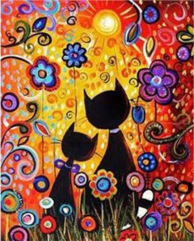 GX21439 DRAWJOY картина в рамке с животными, сделай сам, картина по номерам, настенное искусство, сделай сам, холст, картина маслом, домашний декор для гостиной, 40*50 см - Цвет: GX21439