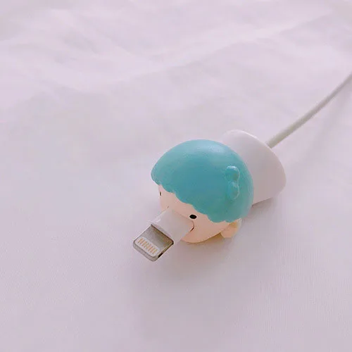 Милый кабель аксессуар кабель животное укусы мультфильм USB зарядное устройство кабель для передачи данных Шнур протектор для iphone 8 7 6 USB кабель защиты