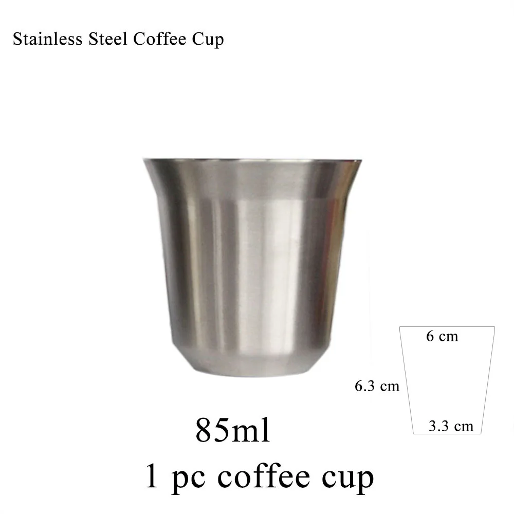 85 ml cup 85 мл 170 мл Двойная Стенка 304 нержавеющая сталь Demitasse эспрессо Кофейная чашка кружка FDA одобрено - Цвет: 85 ml cup