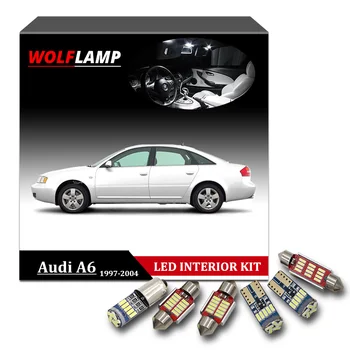 

Wolflamp 19Pcs Ice Blue White Canbus LED Interior Car Lights For 1997-2004 Audi A6 C5 Avant Map Light Door Lamp Glove Box Bulb