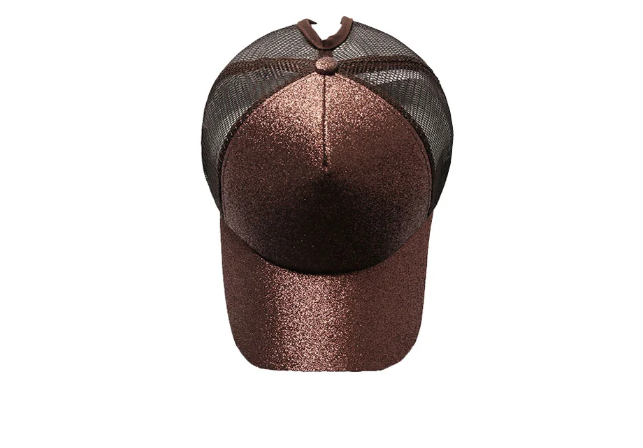 Glitter Ponytail Baseball Cap Women Messy Bun Adjustable Snapback Hats Girls Adjustable Summer Mesh CC Caps Drop Shipping   (7)