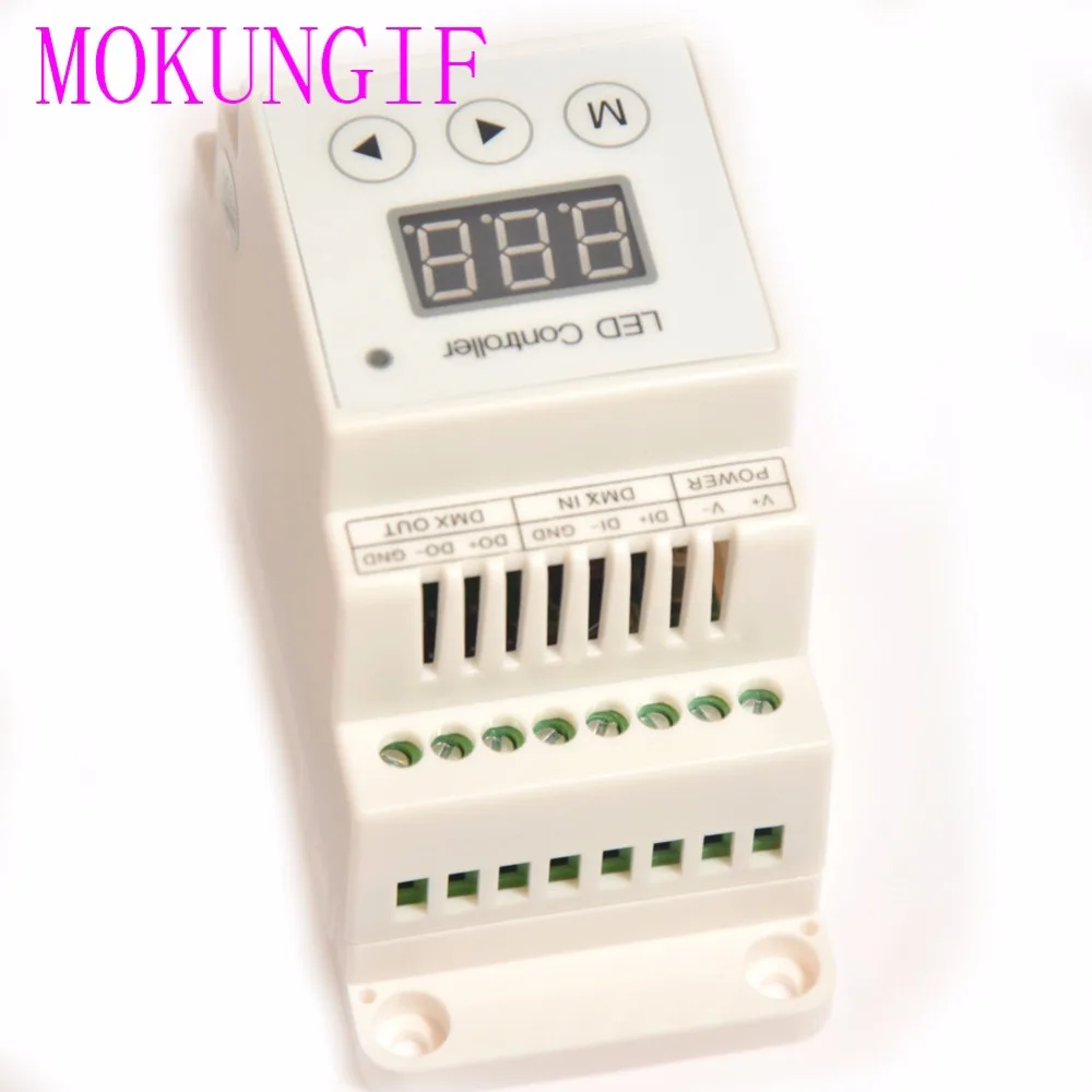 D4ch LED контроллер для светодиодные полосы с контроллером DMX-ШИМ DMX512 декодер свет этапа гамма лампы контроллер постоянное напряжение