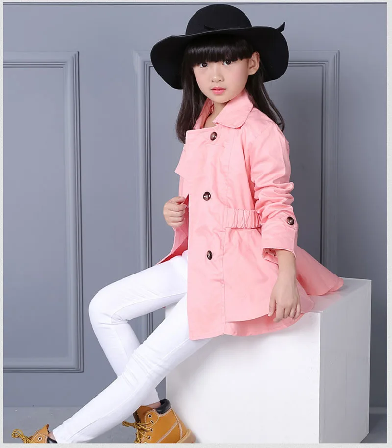 Girls Windbreaker Fashion Jacket For Girl Spring Autumn Children Trench Coats Kids Clothes Brands Outerwear  (6)