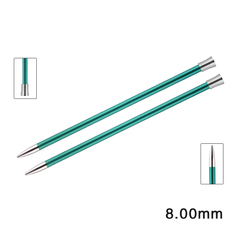 1 шт. Knitpro Zing 40 см одинарная остроконечная игла - Цвет: 8.0mm