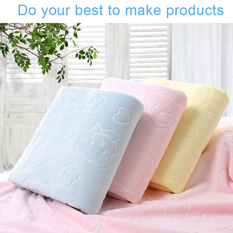 

70*140cm 100% Cotton Solid Bath Towel Beach Spa Towel For Adult Fast Drying Soft Thick High Absorbent Antibacterial High Quality