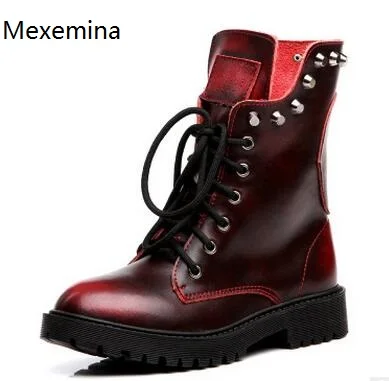 

Sexy Extreme High Heels Black Women Platform Motorcycle Ankle Boots Lace Up Rivets Punk Boots Buckle Straps Ladies 35-41