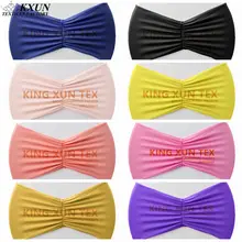 18 см ширина задняя гофрированный лайкровый стул полоса стрейч Подвязка из спандекса для стула подходит для свадьбы украшение для стула