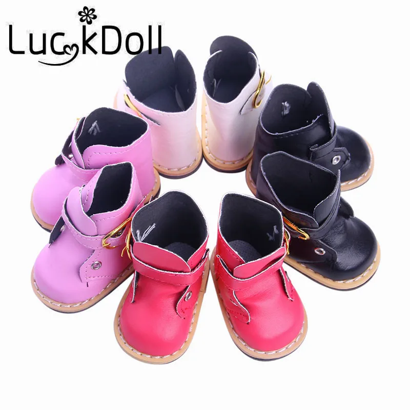LUCKDOLL 4 цвета высокое качество Длинная кожаная обувь для подходит 18 дюймов Кукла аксессуары игрушки для детей