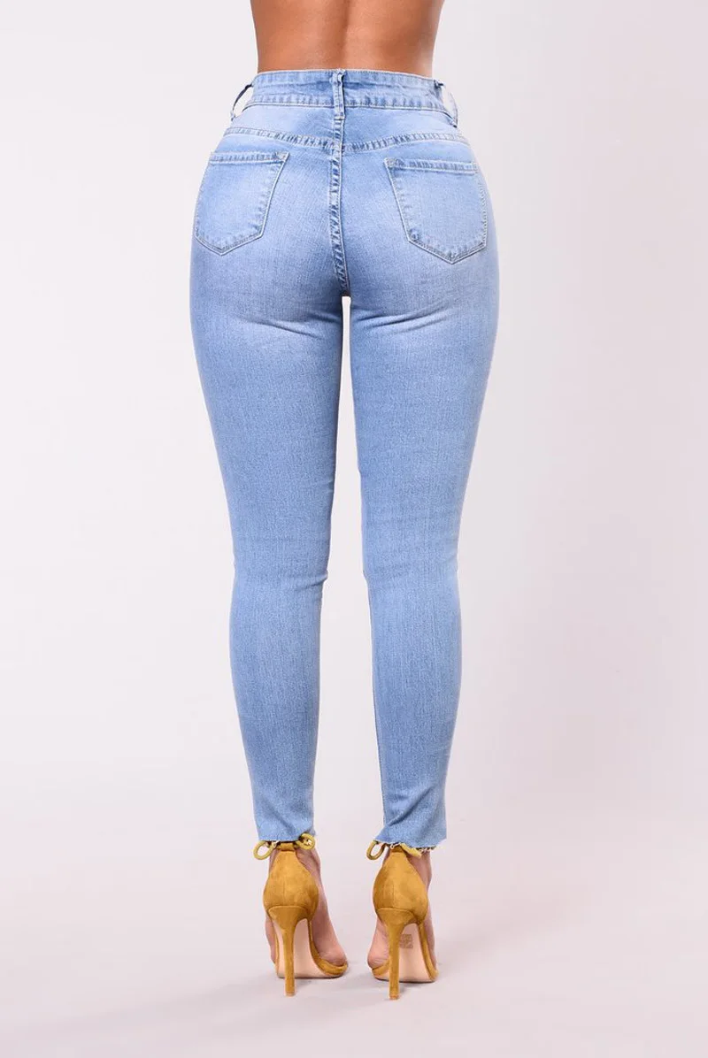Шикарные обтягивающие женские джинсы с цветочной вышивкой классического синего цвета размера плюс, джинсовые брюки-карандаш с эффектом пуш-ап, Стрейчевые рваные джинсы для женщин