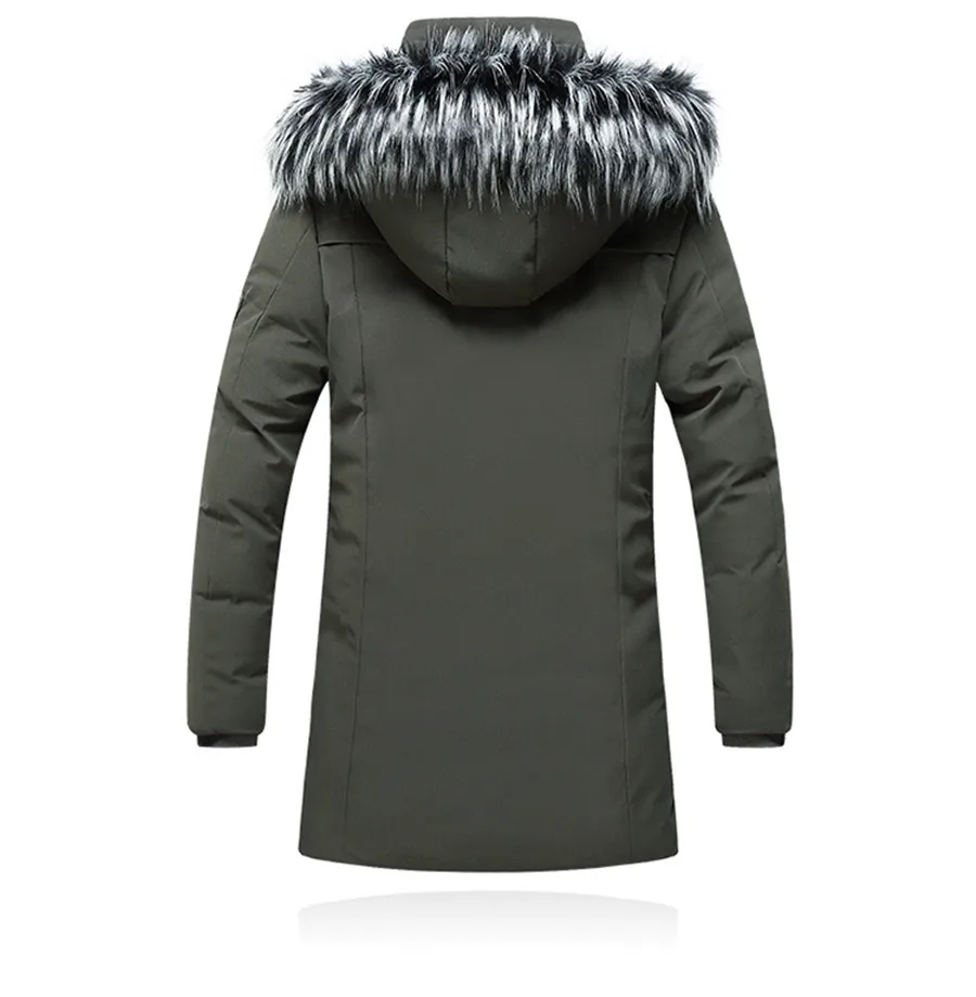 Riinr Casual Brand Men Warm Parkas Winter Male Hooded Fashion Jackets Parka Men's Slim Fit Parkas Coats Plus Size XXXL