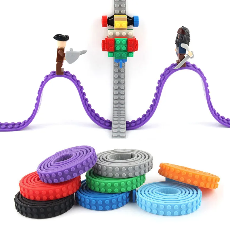 

8 Colors 1.6*92cm Dots Base Plate For Small Bricks Baseplate Board DIY Building Blocks Compatible with Legoing Toys For Children
