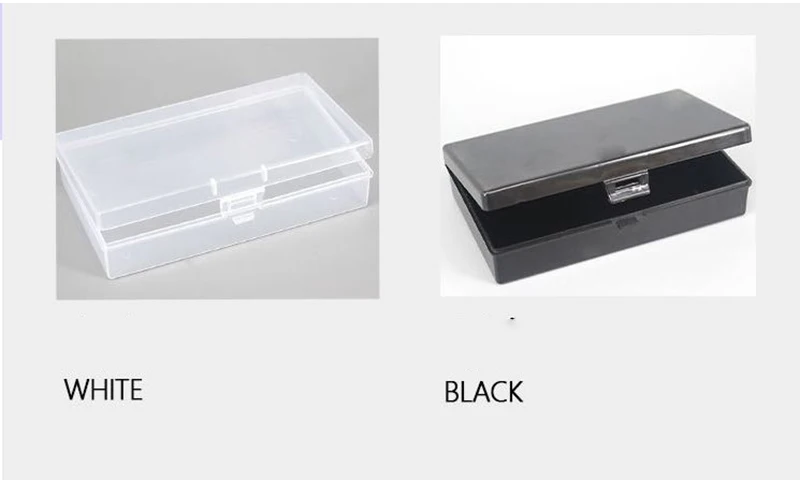 1pc Rectangular Plastic Transparent W// Lid Storage Box Collection Container Case