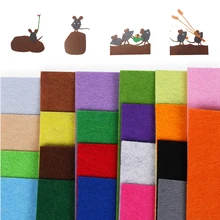 DIY ремесла 22 шт./компл. многоцветные наборы для домашнего шитья куклы нетканые ткани многоцветная полиэфирная войлочная ткань подарки