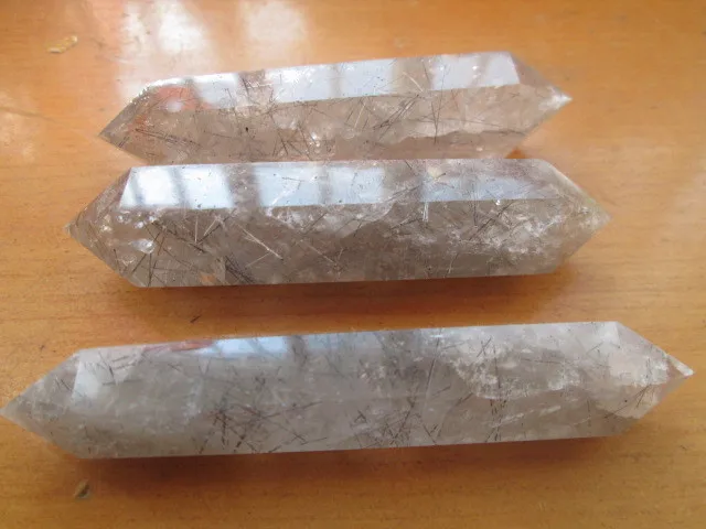 

(3pcs/lot)100% NATURAL HAIR QUARTZ CRYSTAL DT WAND