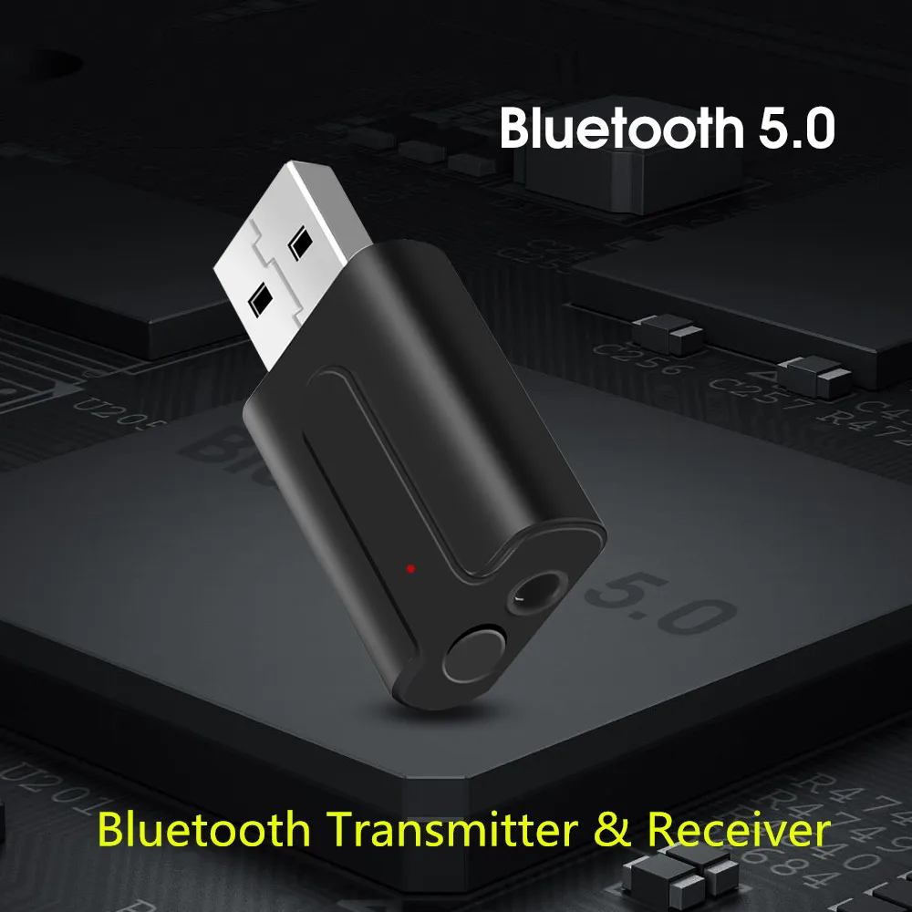 3. Мм AUX 2 в 1 Bluetooth V5.0 автомобильный комплект передатчик приемник USB беспроводной
