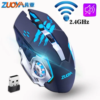 

ZUOYA Silent Gaming Wireless Mouse 2000DPI Adjustable 2.4GHz Wireless Rechargeable Mice USB Optical Game Mouse For PC Laptop