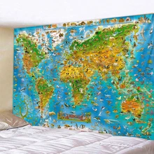 Nordic Style Animal World Map Tapestry Wall Hanging Polyster Beach Towel Polyester Thin Blanket Yoga Shawl Mat Nordic Style Animal World Map Tapestry Wall Hanging Polyster Beach Towel Polyester Thin Blanket Yoga Shawl Mat