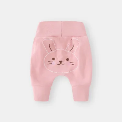 Autumn Winter Baby Pants Long Trousers Girls High Waist Leggings Newborn Clothes Boy Cartoon Lion dog rabbit bear Harem Pants - Цвет: rabbit