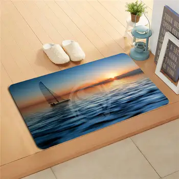 

P&!51 Custom The sea of sailing 01 Doormat Home Decor Door mat Floor Mat Bath Mats foot pad P-725WN51