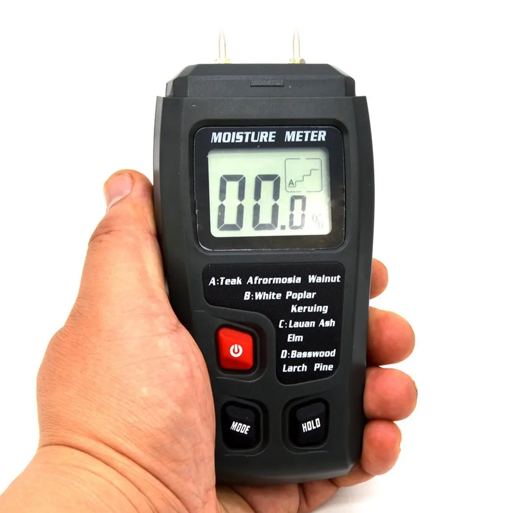 

Digital LCD Wood Moisture Meter +/-0.5% Accuracy 2 Pin Humidity Meter Portable Damp Detector Tester Sensor Hygrometer