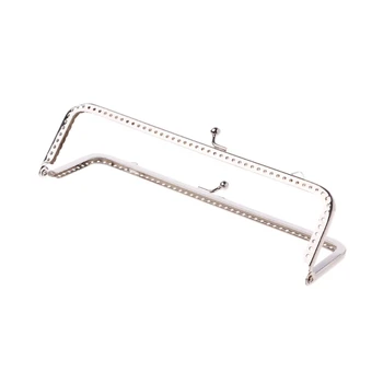 

18cm Square Metal Frame Kiss Clasp For Handle Bag Purse Accessories DIY Silver Vintage Women Bag Accessories