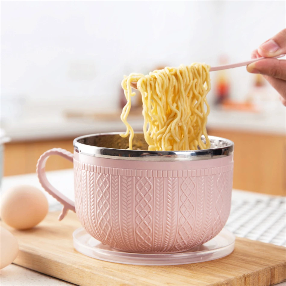 TTLIFE нержавеющая сталь мгновенная миска для лапши с крышкой большой Ланч-бокс креативная Бытовая посуда миска для супа контейнер для еды