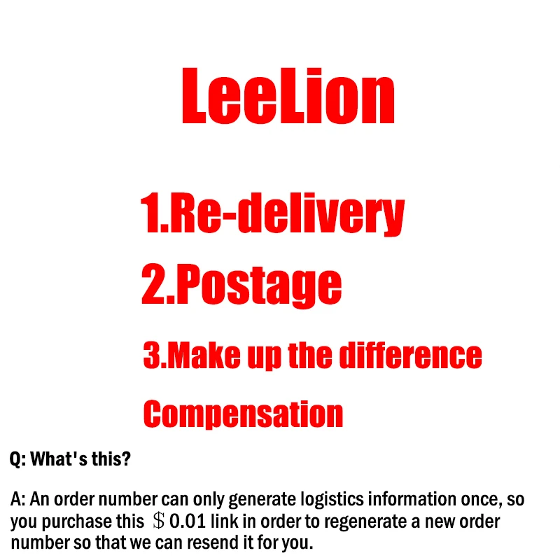 

Make up the difference Compensation, re-delivery, postage
