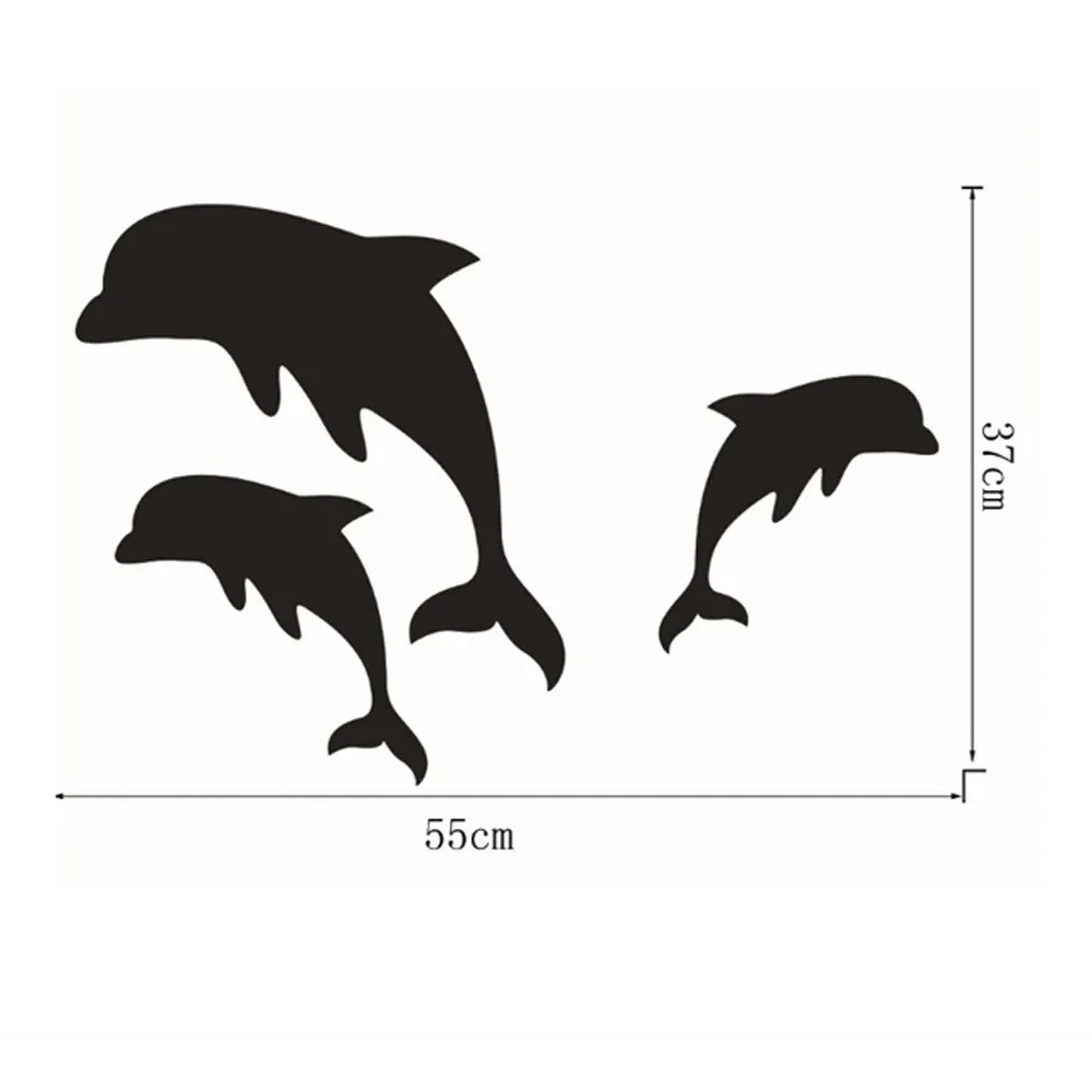 1 Набор, наклейка на зеркало, акриловая, 3D, милый Дельфин, комбинация, зеркальный эффект, наклейка на стену, домашний декор, наклейки для ванной
