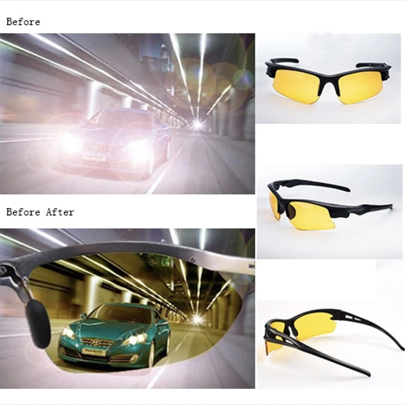 

car Night Vision glasses Sunglasses Men Women sport outdoor Goggles Glasses UV400 Sun Glasses Driver Night Driving Eyewear
