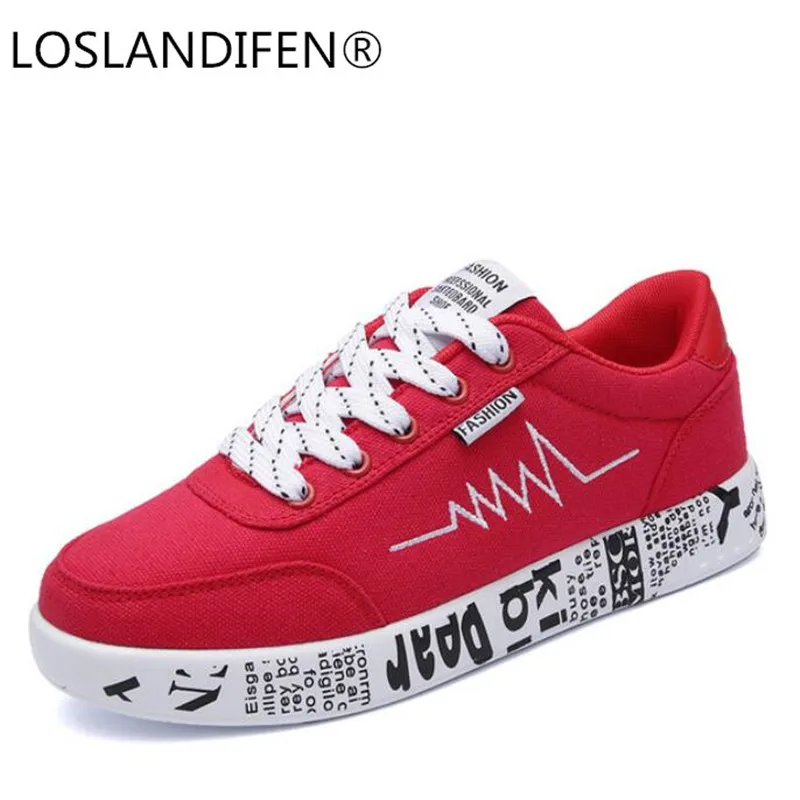 

2018 Fashion Women Vulcanized Shoes Sneakers Ladies Lace-up Casual Shoes Breathable Walking Canvas Shoes Graffiti Flat
