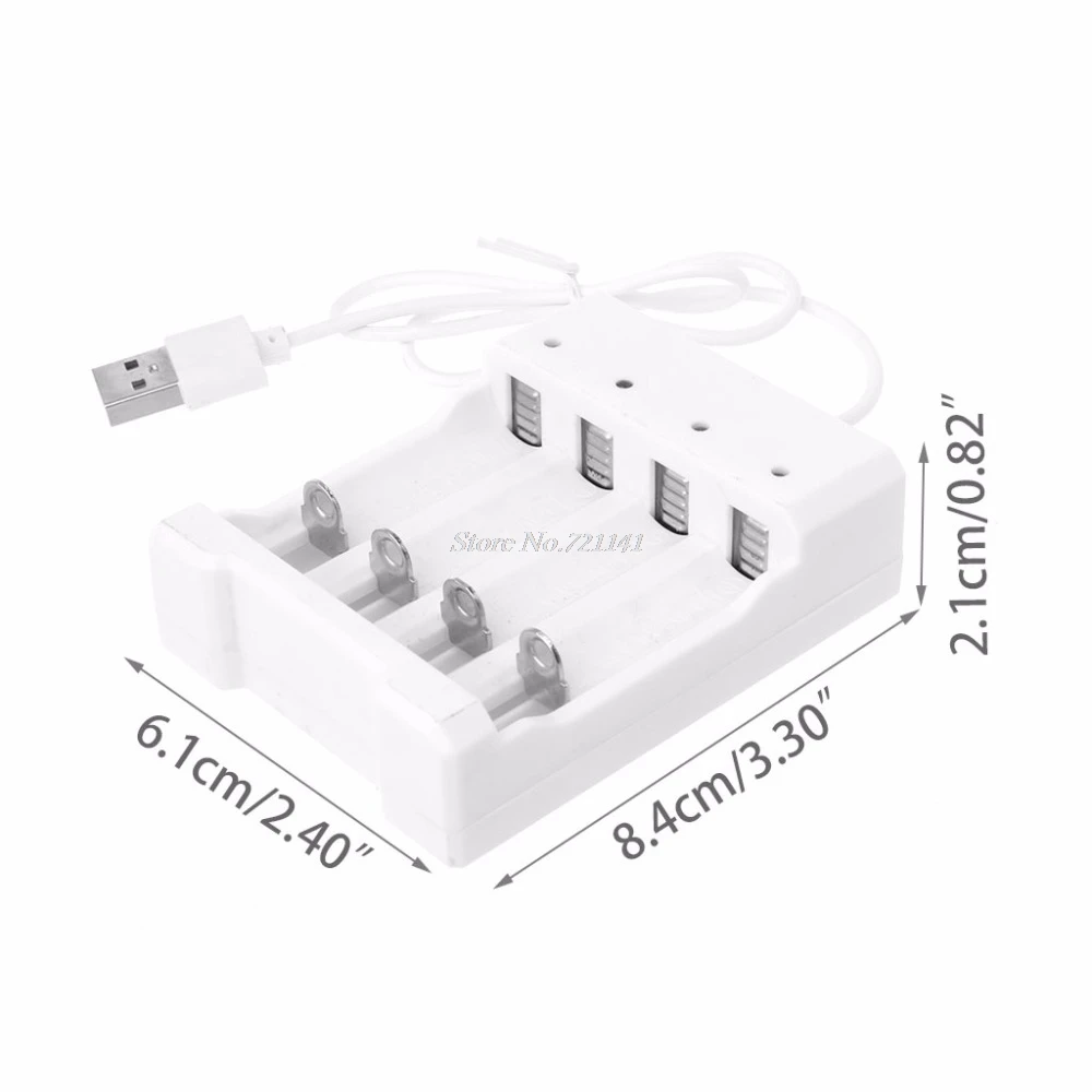 1,2 V Универсальное автомобильное зарядное устройство с 4 слота зарядное устройство для никель-кадмиевых или никель-металл-AAA Перезаряжаемые Батарея Зарядное устройство адаптер USB разъем